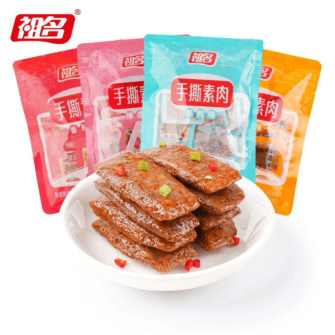 【中国直邮】 祖名 素肉豆干手撕素牛排素牛肉豆腐干辣条零食小吃休闲食品混合口味10g*20包