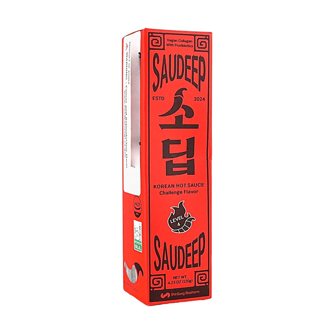 韩国SAUDEEP 韩式辣酱 挑战辣 120g 【4级辣度】【纯素胶原蛋白】【后生元添加】