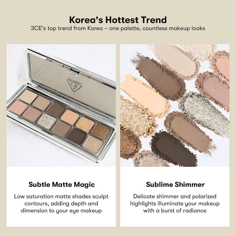 12가지 컬러 매트 & 쉬머 아이섀도우 팔레트 - #Raw Neutrals 0.32oz 10
