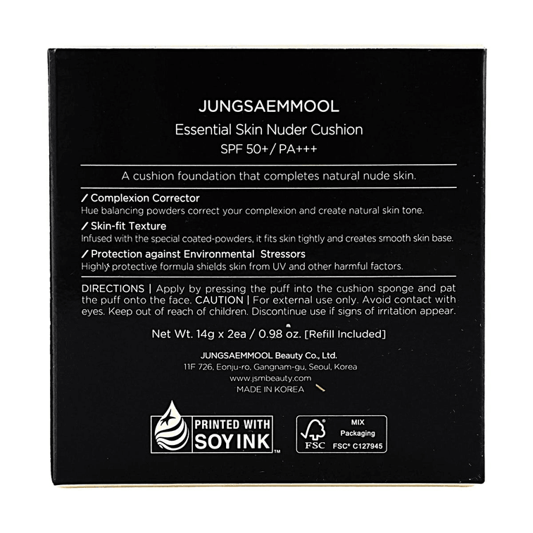 韩国JUNG SAEM MOOL郑瑄茉 持久轻薄裸肤气垫粉底霜 贪心气垫BB 水光版 SPF50+ PA+++ 14g #17 黄调象牙白 含替芯【韩国销量第一】 6