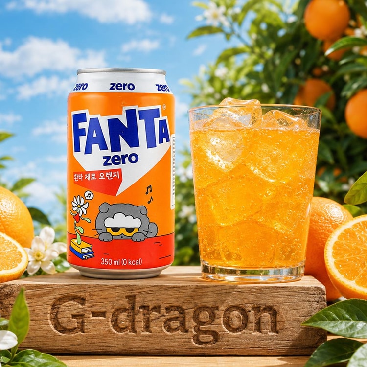 KOREA COCA COLA Korea Fanta Zero Orange,12 fl oz【G-Dragon's