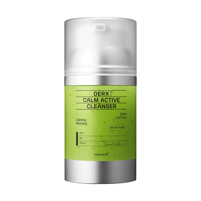 DERX™ Calm Active Cleanser, 4.05 fl.oz. - 붉은기 진정 | 순한 각질 제거 및 딥 클렌징 | 민감성 피부도 사용 가능