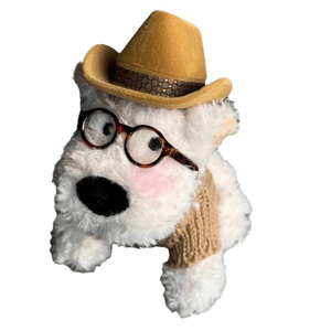 【中國直郵】良工好物 咖色西高地戒指盒創意文藝風小狗毛絨公仔戒指盒可愛卡通玩偶擺件收納首飾盒 *1件