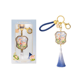 Mirror Flower Play Folding Mirror Keychain Museum Cultural Pendant Lotus Out Of Water Style 26.5cm*1 Piece