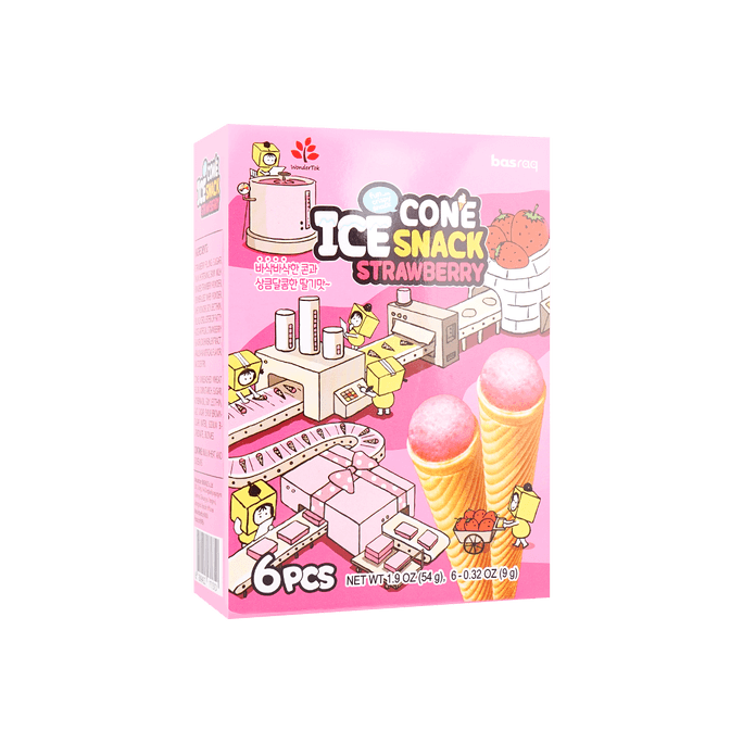 Ice Cone Snack - Strawberry Ice Cream Treat, 6 Pieces* 0.31oz