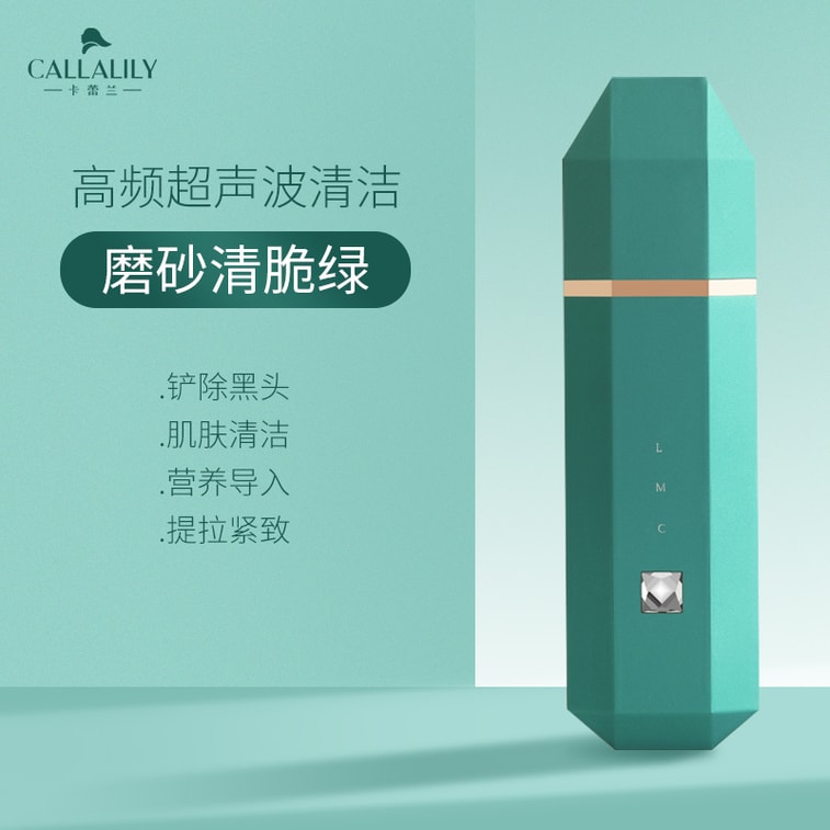 Skin Scrubber Ultrasonic Ion Peeling Shovel Wrinkles Reduce Blackhead Removal Facial Pore Cleaner Green 3