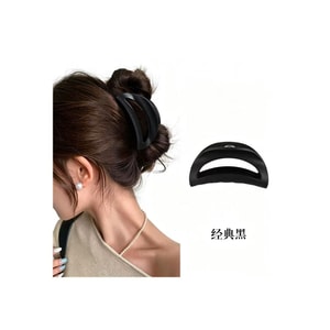 糖宝好物 软硅胶鲨鱼夹女2026新款高级感 后脑勺盘发 夹子安全不硌头抓夹头【软硅胶抓夹 黑色半圆款*1个】
