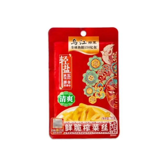 【중국 직송】 오강 절임 겨자 덩이줄기 상큼한 70g 1봉지 신선하고 바삭한 피클