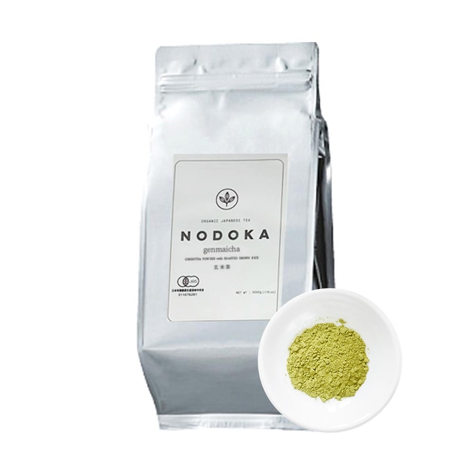 日本NODOKA有機玄米茶粉袋裝1公斤(2.2磅)