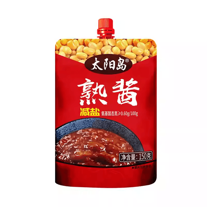 【中國直郵】 太陽島 熟醬扭嘴裝東北大醬複合黃豆醬拌飯醬黃瓜沾菜醬150g*1包