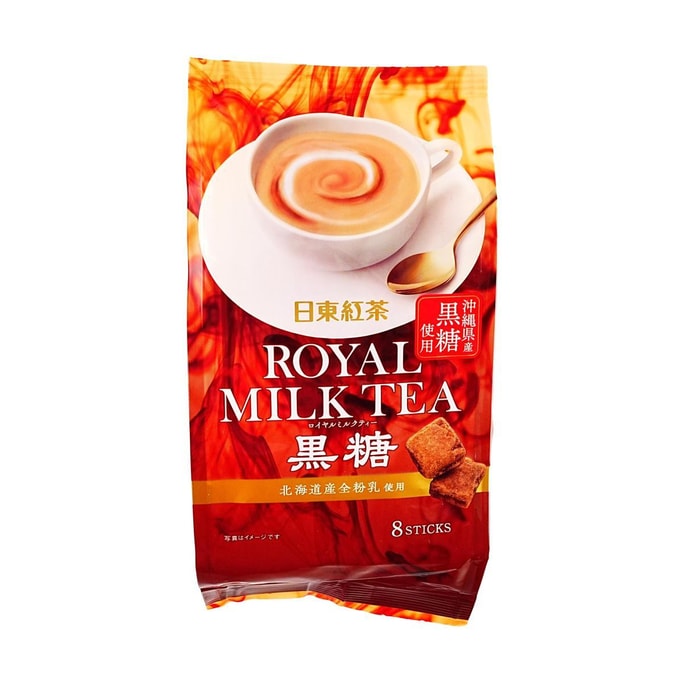日本日东红茶 皇家奶茶 冲绳黑糖味 8条入 108g