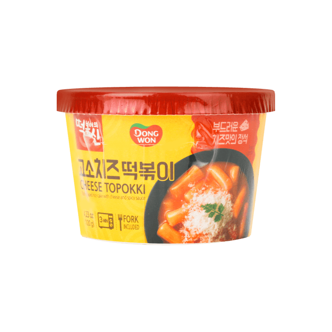 Korean Cheese Topokki Rice Cakes - Instant, 4.23oz