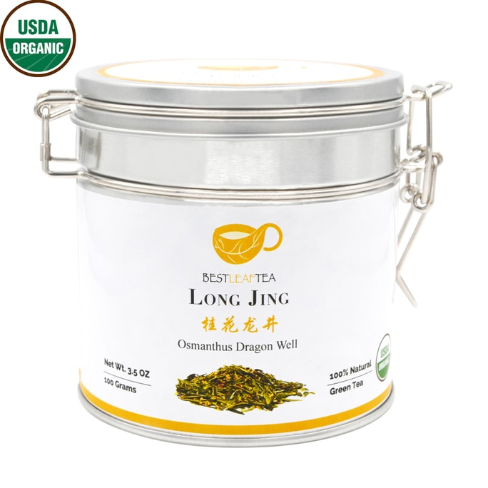 Organic Osmathus Longjing Green Tea 100g/3.5Oz
