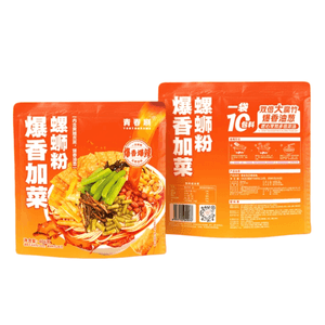 【中国直邮】 青春剧 贡菜浓汤加倍腐竹螺丝粉方便速食406g*2袋