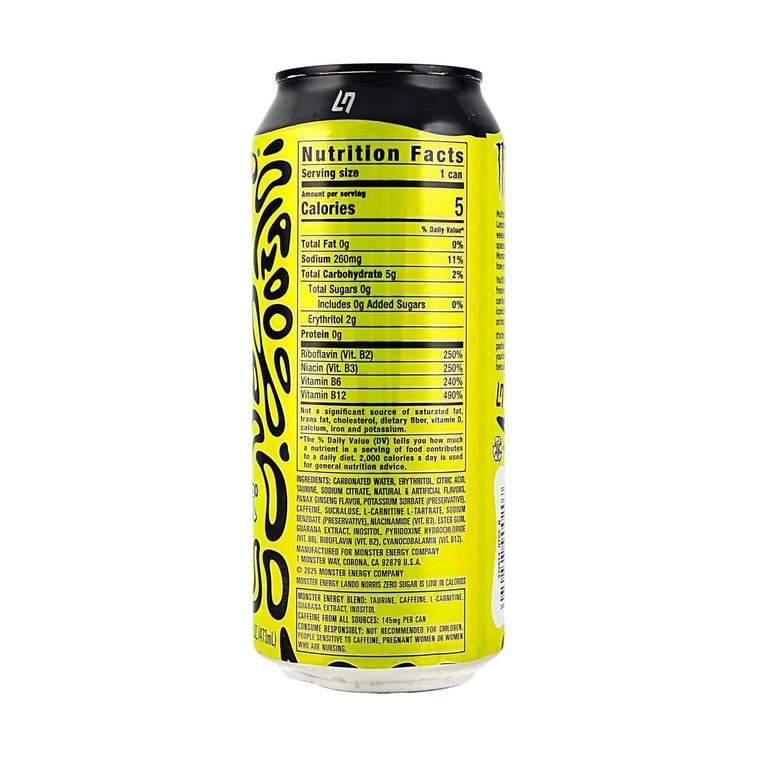 Energy Drink Lando Norris Edition+Original+Strawberry+Green Tea, 59.5 fl oz【4 Flavors 4 Combo Packs】 5
