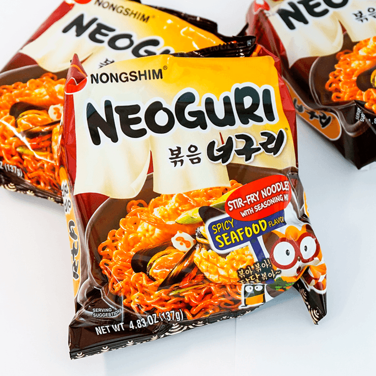 韩国NONGSHIM农心 小浣熊鱼板炒面 4联包  548g 5