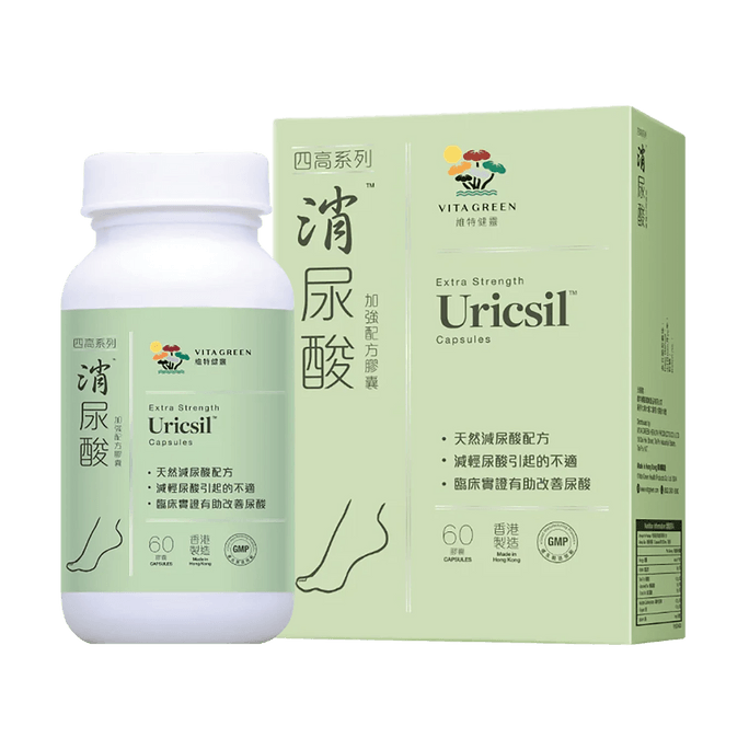 Uricsil 엑스트라 스트렝스 캡슐, 60개입, 요산 밸런스 서포트