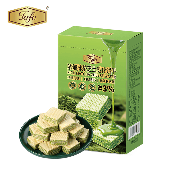 타페르 말차 치즈 웨이퍼 150g 말차 덕후 필수템 진한 치즈 필링 개별 포장【바삭한 한 입 두 배의 즐거움】