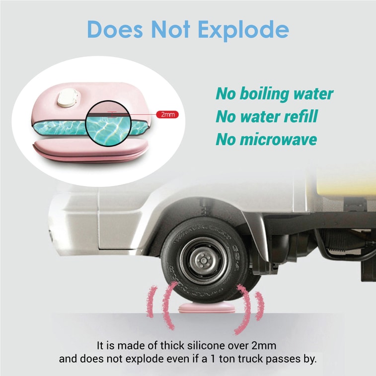 韩国 BANU 充电10分钟温暖一下午 充电热水袋+ 天鹅绒袋子 215x145x45mm 粉红色 1 件 9