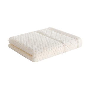 Pure Cotton Solid-Color Towel White Square Pattern 33*72cm 1 Pc