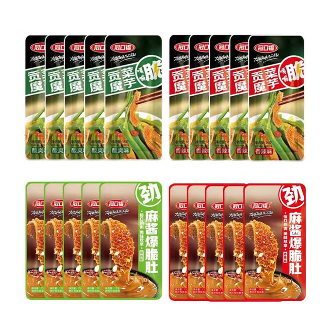 関口府 クリスピートリッパ、トリッパ、コンニャク、ゴマソースの組み合わせ 酸っぱくてスパイシーなオリジナルフレーバー 310g