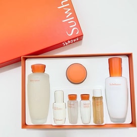 【香港直邮】  韩国 SULWHASOO雪花秀 雪花秀 滋阴水乳两件套 水乳精华面霜 舒活弹润 强韧屏障 韩方草本奢护套装 新版加送洁面25ml