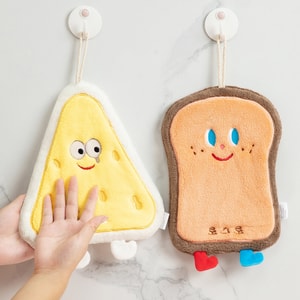 Cute Cartoon Bathroom Kitchen Hand Towel #Cheesecake