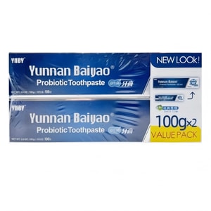 Yunnan Baiyao Probiotic Toothpaste, 100gx2 Twin Pack