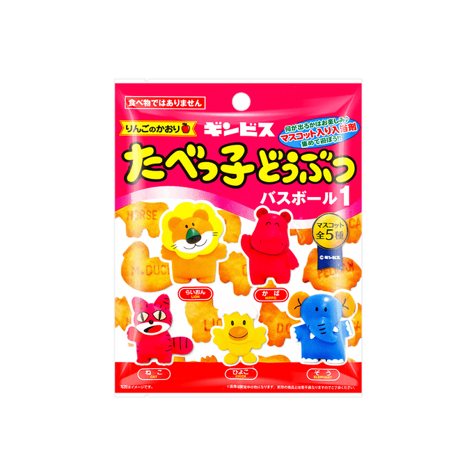 日本SKJAPAN 動物餅乾造型動漫卡通沐浴球泡澡球 75g 1個入