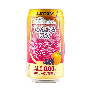 日本SUNTORY三得利 无酒精鸡尾酒饮料 香橙黑加仑味 350ml