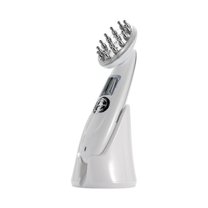 중국 다이렉트 메일 Coopever 두피 진동 마사지 빗 휴대용 RF 무선 주파수 장치 빨간불 전기 빗 EMS 마이크로 전류 빗 두피 케어 골드