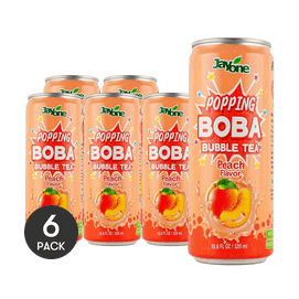  Popping Boba Bubble Tea Peach Flavor 10.82 fl oz *6【6 Packs】