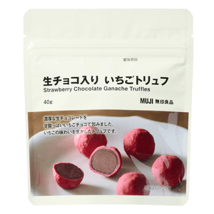 【日本直邮】 日本 MUJI 无印良品 草莓松露巧克力 含生巧 40g