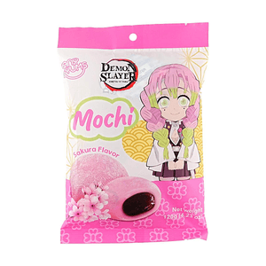Demon Slayer Mochi Sakura Flavor, 4.23 oz【Mitsuri Kanroji Edition】【Soft & Chewy Japanese Rice Cake】