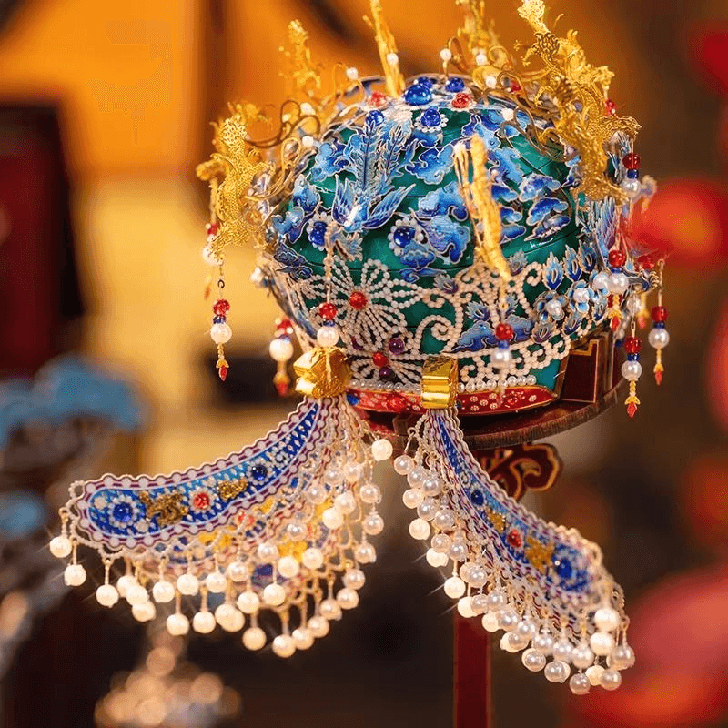 中国伝統工芸品 置物 孝端皇后王冠 レプリカ