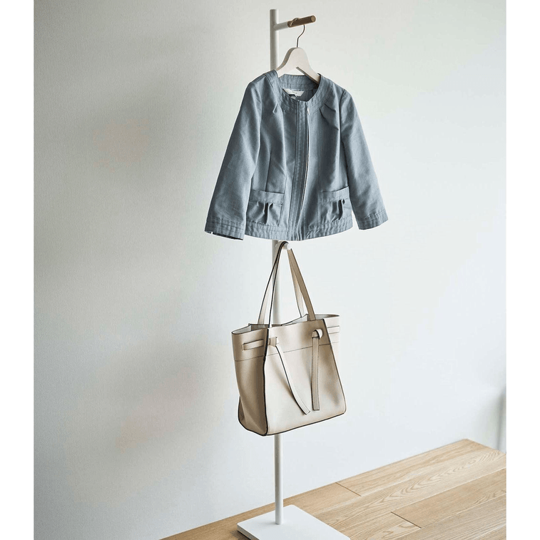 Coat Rack (63.98 H) - Steel + Wood Black 6