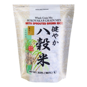 Whole Grain Mix - Sukoyaka 8 Grain Mix with Sprouted Brown Rice, 31.99 oz 【Low GI】【High Fiber】