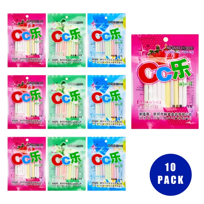 CC Straw Sugar Blend Flavor Color Flavor Random 18g*10 Bags