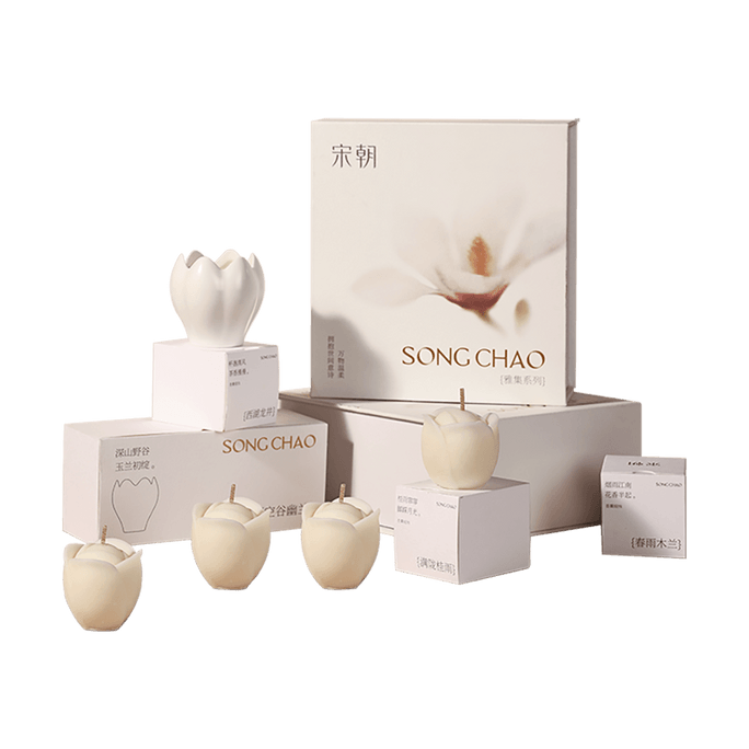 Elegant Collection Aromatherapy Candle Gift Set Box (Aromatherapy Candles *7, Wax Melter *1)