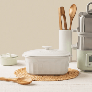 Steamer Accessory A504/A1, 118.35 fl oz Ivory White Ceramic Large Stew Pot, Suitable for G7 Series Steamers
