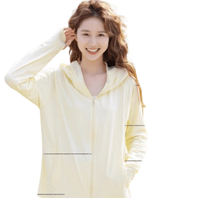 【中国直邮】 茉寻 防晒衣女2025夏季新款防紫外线冰丝upf50防晒服外套 柠檬黄 1件装 xL码
