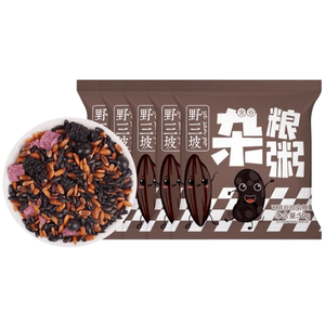 예산포 자색 고구마 오흑팔보죽, 혼합곡물죽, 소형 포장, 휴대가 간편함, 250g (50g*5팩) [영양죽, 기와 혈 보충, 균형 잡힌 식단, 영양식 대용]