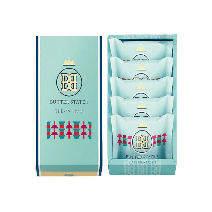 日本 BUTTER STATES 人気お土産 定番 厚切りバタークッキー 5枚入り