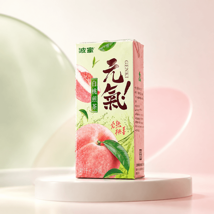 波蜜 元氣白桃煎茶 300ml【白桃清甜撲鼻】【煎茶回甘清爽】【甜而不膩超耐喝】【冰鎮一口夏日感】