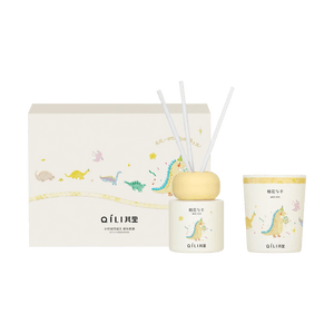 QILI其里 小恐龙的诞生香氛套装 香氛套盒 香薰蜡烛礼物伴手礼盒 棉花与羊 70g+50ml