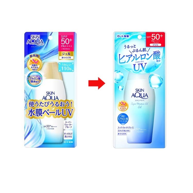 日本 ロート製薬 スキンアクア ダブル保湿水性日焼け止め化粧水 SPF50+
