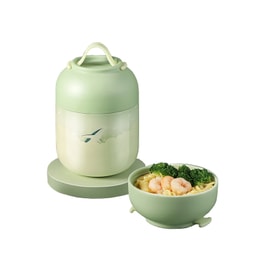Food Jar Stewing Pot Vacuum Insulated Stainless Steel Container Green 700ml