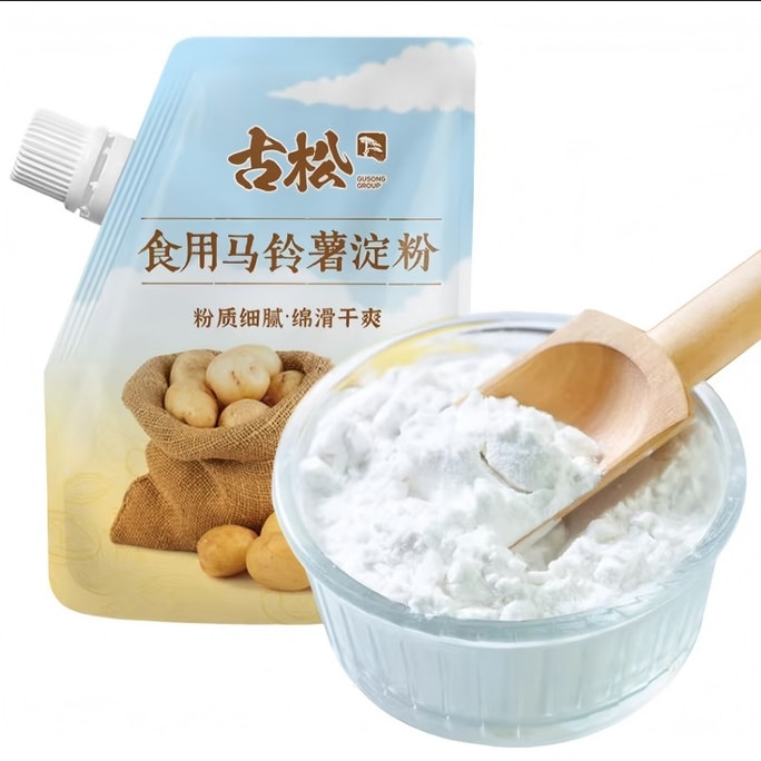 【中国直邮】 古松 马铃薯淀粉食用土豆淀粉烹调勾芡调味品 家用烹调炒菜调味料食用生粉面包蛋糕饼干烘焙原料 马铃薯淀粉200g