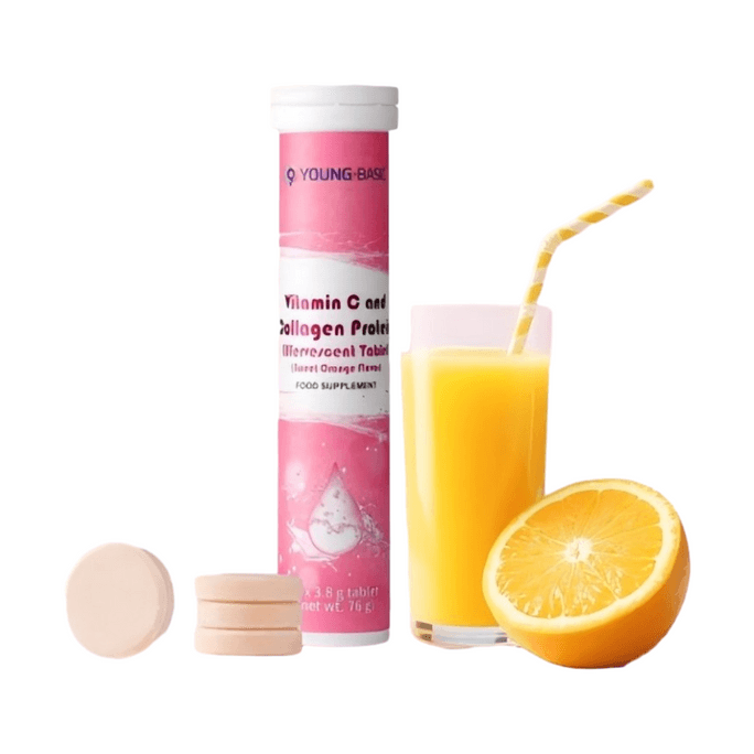 Collagen and Vitamin C Effervescent Tablets 3.8g per tablet × 20 tablets per bottle
