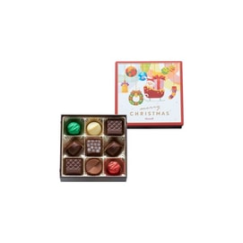 [일본 직배송] 모로조프 크리스마스 한정판 해피아워 초콜릿 선물상자 (9개입, 주류 제외)